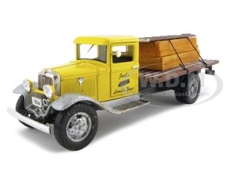 1934 FORD BB 157 FLAT BED TRUCK YELLOW 124 DIECAST  
