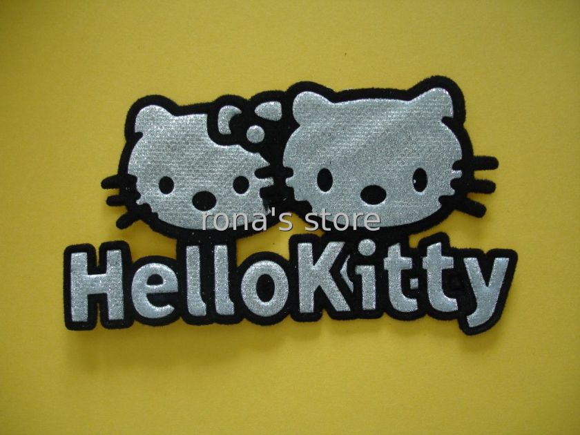 Embroidered HELLO KITTY Iron On Patch Sew On Motif Applique Embroidery 