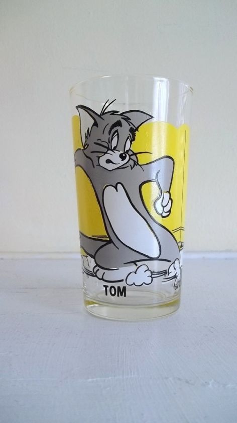 1975 TOM & JERRY ACTION PEPSI COLLECTOR GLASS MGM  