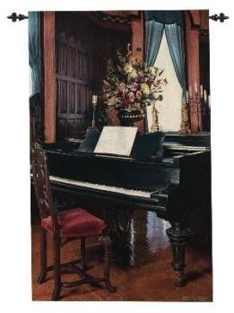 MUSIC ROOM Wall Tapestry Biltmore Home Piano  