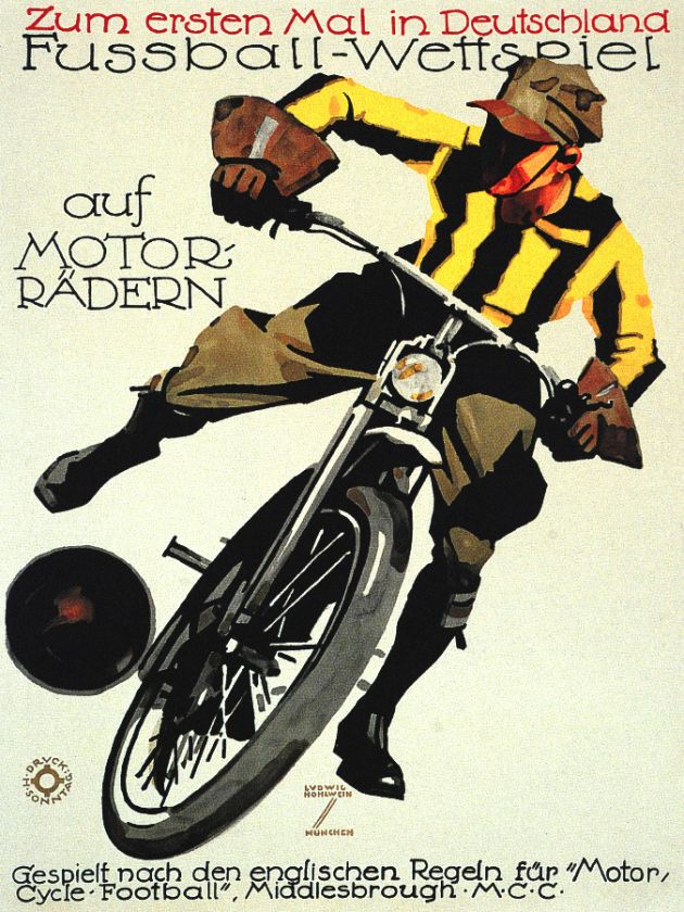 German Vintage Decoration & Design Poster.Motorcycle.Motorcross.Decor 