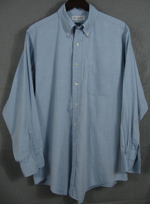 Brooks Brothers Makers blue button down shirt, 16/33.5  