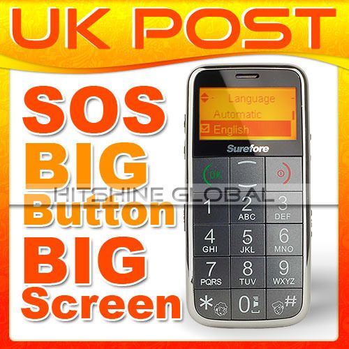 Senior Basic Big Button Black Mobile Phone NEW BIG FONT  