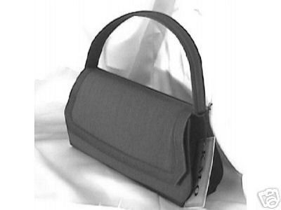 PURSE Evening Bag W/ Satin Trim ELEGANT CLASSIC BLACK  