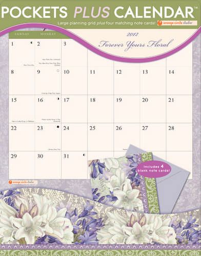 Forever Yours Floral 2012 Pocket Wall Calendar 1608973662  