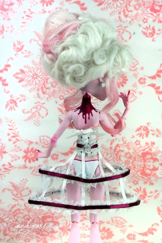 Monster High Draculara Marie Antoinette   OOAK doll Repaint by 