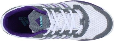 ADIDAS Womens FlyBy Running Sneakers Athletic Shoes White/Purple 