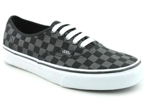 Mens Vans Authentic skate shoes   Checkered Black 700051798801  