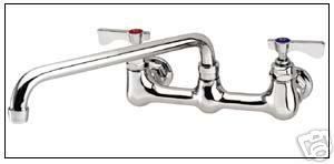 COMMERCIAL KITCHEN WALL FAUCET 8 INCH CENTER 12 SPOUT  