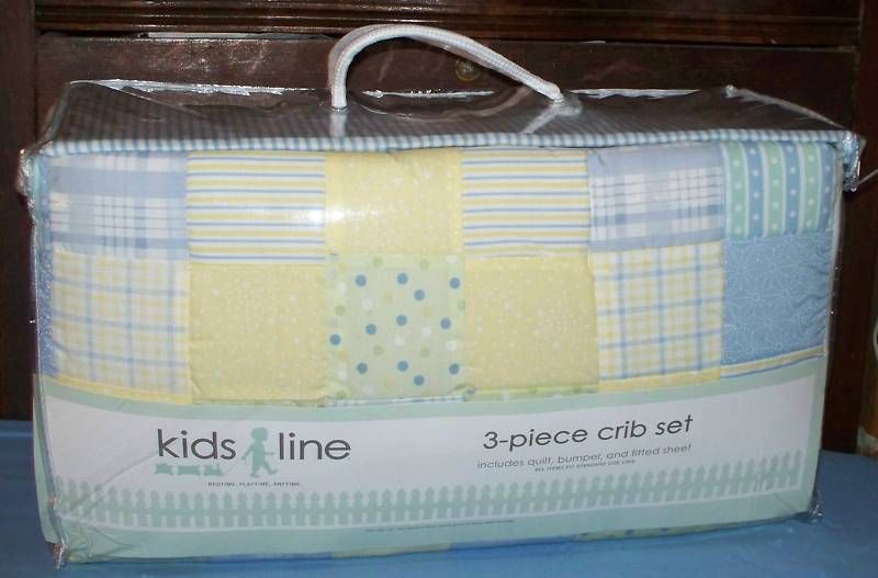 Kidsline YELLOW ANIMAL quilt~bumper~sheet crib set NEW  