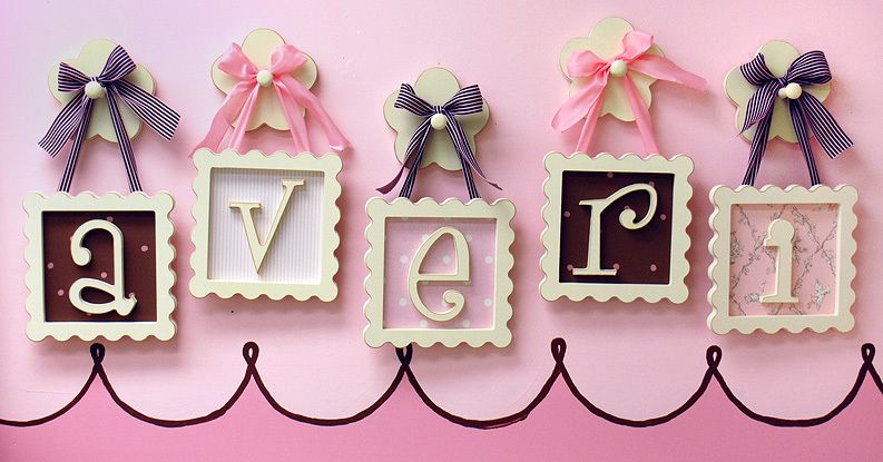 Framed Wooden Letters Room Decor Wall Hanging  