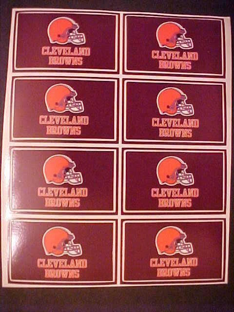 CLEVELAND BROWNS sheet of EIGHT STICKERS mint unused condition  