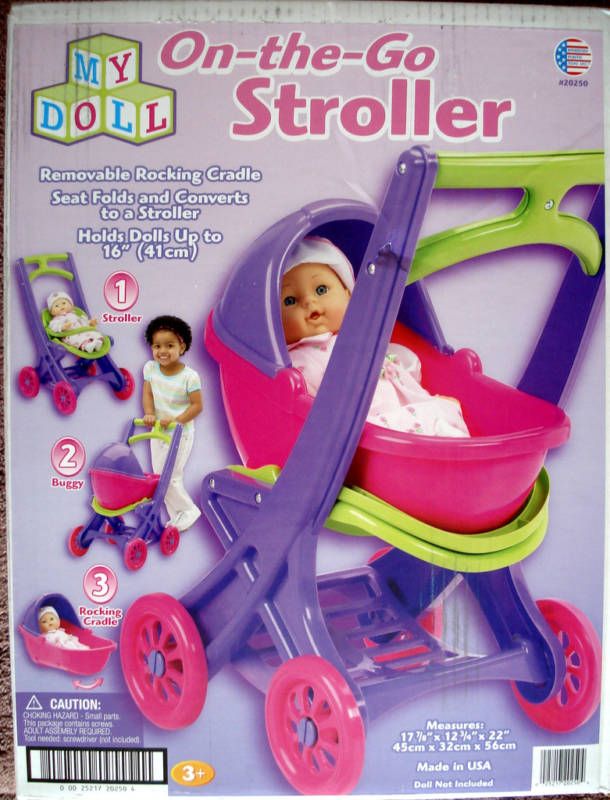 IN 1 DOLL STROLLER,CRADLE,BUGGY SET,PRETEND PLAY TOY  