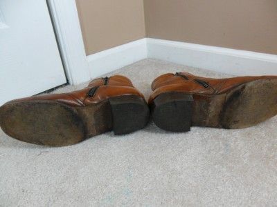 Vintage Nunn Bush 7.5 E Brown Leather Ankle Boots RETRO  
