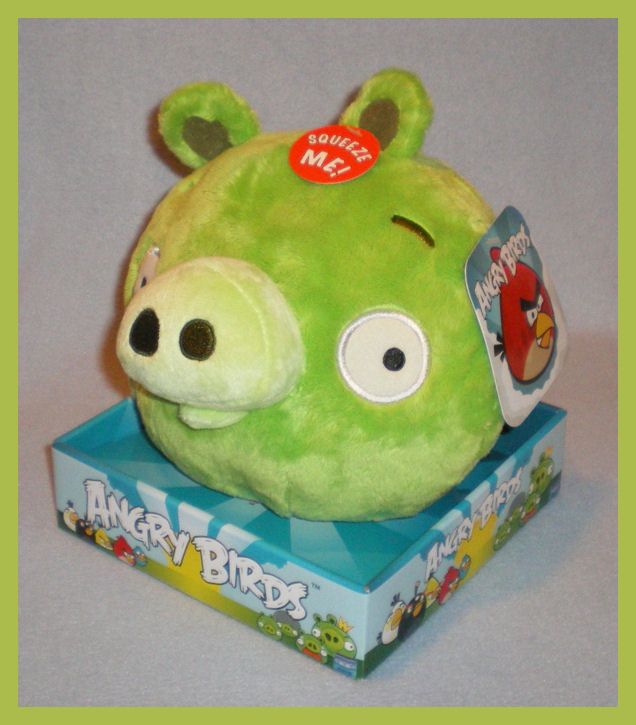 Angry Birds 8 Plush Green Pig with Sound NEW  